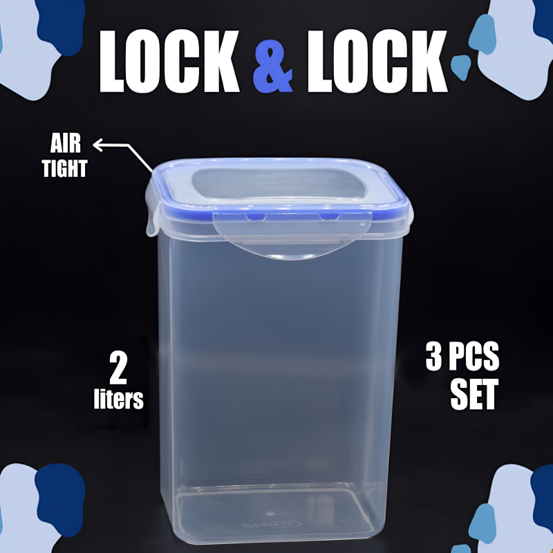 3 Pieces Airtight Food Storage Jar Set