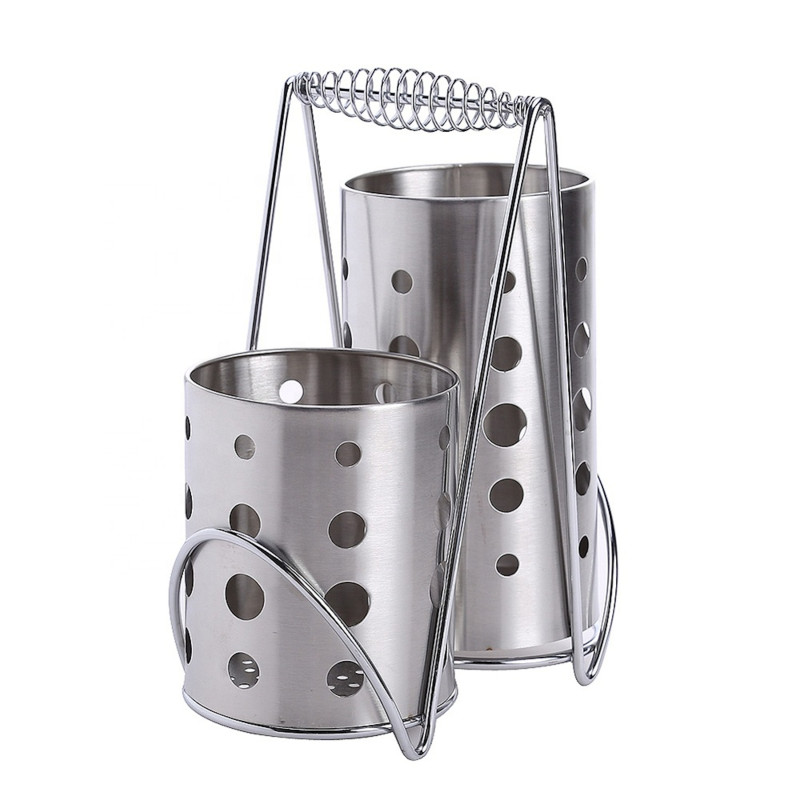 Chopsticks Cage Tube Storage Box -Stainless Steel – Kitchen Utensils Organizer & Cutlery Drainer Holder