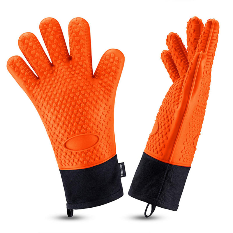 Heat-Resistant Silicone Grilling Gloves – Waterproof & Durable 1-Piece