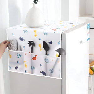 Refrigerator Dust Cover with Pocket Storage