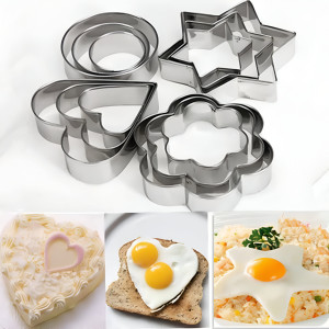 12pcs/Set Stainless Steel Cookie Cutter 4 Shapes Set