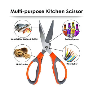 Stainless Steel Kitchen Scissor – Durable, Multi-Purpose Cutting Tool for Food Prep, Packaging, and Household Use