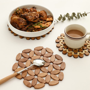 Bamboo Trivet Heat Resistant Mat (1 piece Random Design)
