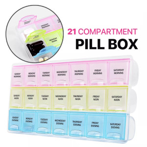 Weekly Pill Organizer - 7 Days Medicine Box