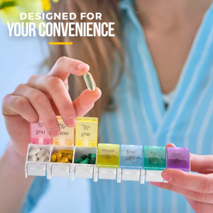 Weekly Pill Organizer - 7 Days Medicine Box