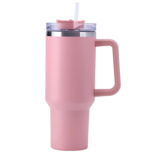 1180ml Tumbler Mug With Lid & Straw, Insulated Travel Mug with Handle