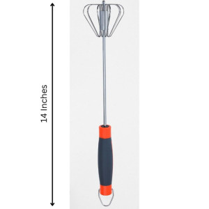 Stainless Steel Egg Whisk Hand Pressure Egg Beater Durable Kitchen Tools 1 Pc