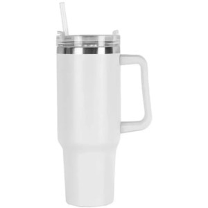 1180ml Tumbler Mug With Lid & Straw, Insulated Travel Mug with Handle