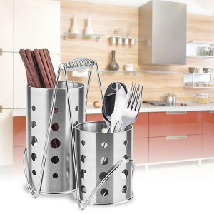 Chopsticks Cage Tube Storage Box -Stainless Steel – Kitchen Utensils Organizer & Cutlery Drainer Holder