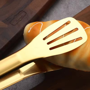 Stainless Steel Golden Cooking Tong – Elegant & Durable (1-Piece)