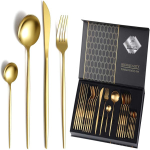 24 PCs Premium Steel Cutlery Set