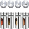 1 piece Stainless Steel Glass Salt & Pepper Jar