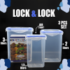 3 Pieces Airtight Food Storage Jar Set
