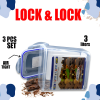 3 Pieces Airtight Food Storage Jar Set