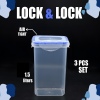 3 Pieces Airtight Food Storage Jar Set
