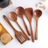 Non-Stick Kitchen Acacia Wood Cooking Tools Set – Spoon, Spatula & Teak Wood Utensils (Set of 5)