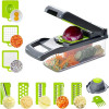 Multifunctional 16-in-1 Fruit and Vegetable Slicer, Dicer, Spiralizer, Shredder & Cutter