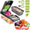 Multifunctional 16-in-1 Fruit and Vegetable Slicer, Dicer, Spiralizer, Shredder & Cutter