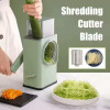 Hand Rock Drum Multi-Function Vegetable Cutter with 6 Detachable Blades – Ideal for Fruits, Vegetables, Nuts, and Cheese