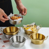 Golden Stainless Steel Bowl Set with Handle – Set of 3 for Home & Restaurant