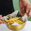 Golden Stainless Steel Bowl Set with Handle – Set of 3 for Home & Restaurant