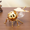 Bee Shaped Honey Jar Glass Sugar Bowl with Lid and Spoon Honey Dispenser Decorative Condiment Sugar Container