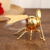 Bee Shaped Honey Jar Glass Sugar Bowl with Lid and Spoon Honey Dispenser Decorative Condiment Sugar Container