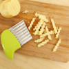Manual Stainless Steel French Fry & Crinkle Cutter – Wave Shape Knife for Potatoes & Vegetables