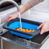 Folding Telescopic Over-Sink Colander – Heavy-Duty & Extendable (Gray-Green)