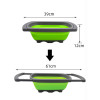Folding Telescopic Over-Sink Colander – Heavy-Duty & Extendable (Gray-Green)