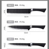 Black Wavy 6-Piece Stainless Steel Knife Set – Stylish & Durable