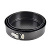 Carbon Steel Non-Stick Springform Cake Pan – Pack of 3 for Versatile Baking